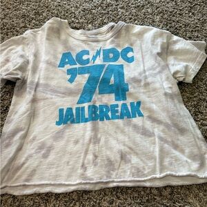 AC/DC White and Blue Graphic T-Shirt